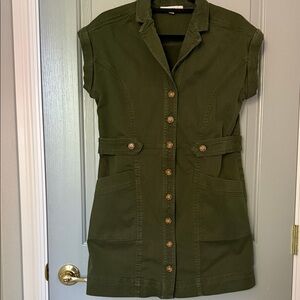 LOFT Olive Green Utility Dress